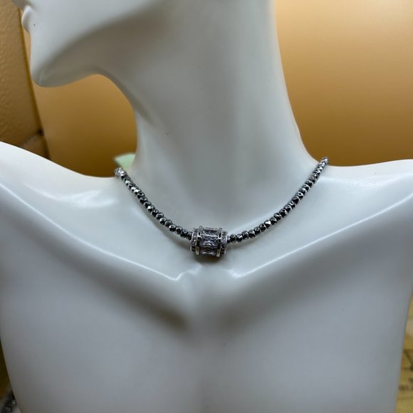 Lucas Lameth LUC Sterling 925 Necklace Sterling Silver CZ - Picture 3 of 9